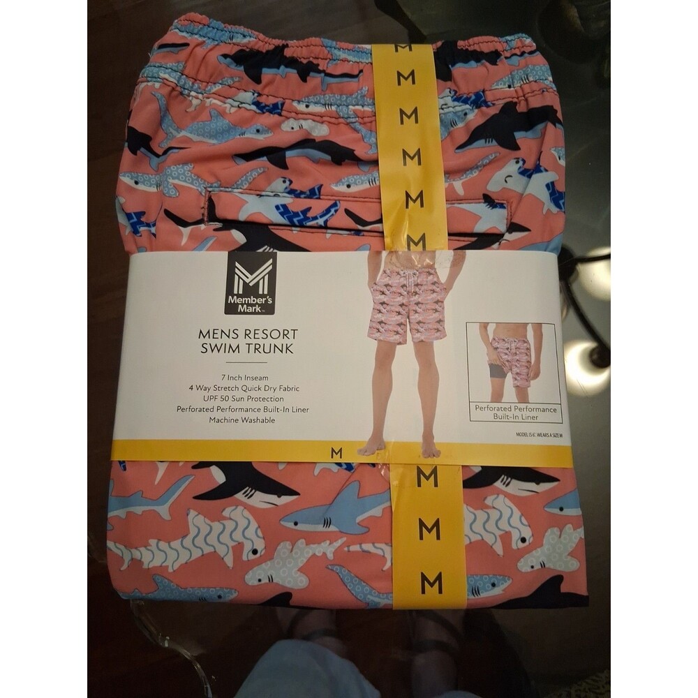 Members Mark Mens Swim Trunks Size M